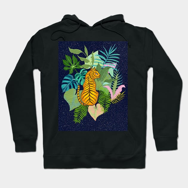 Tiger in the jungle Hoodie by Papergrape